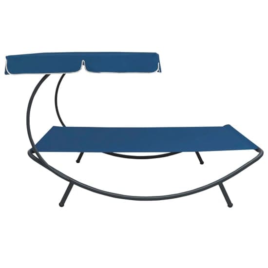 Grace Outdoor Lounge Bed With Canopy In Blue_2