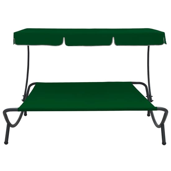Grace Outdoor Lounge Bed With Canopy In Green_2