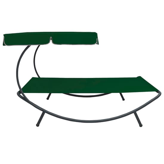Grace Outdoor Lounge Bed With Canopy In Green_3