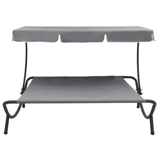 Grace Outdoor Lounge Bed With Canopy In Grey_2