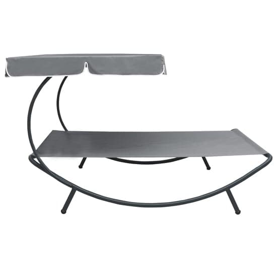 Grace Outdoor Lounge Bed With Canopy In Grey_3