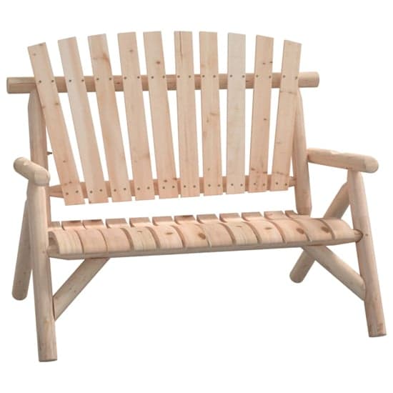 Grace Solid Wood Spruce Garden 2 Seater Bench In Light Brown_2