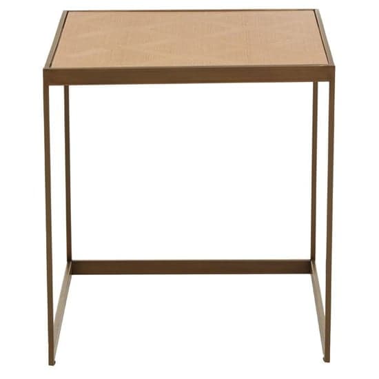 Granule Large Wooden End Table With Brass Metal Frame In Oak_2