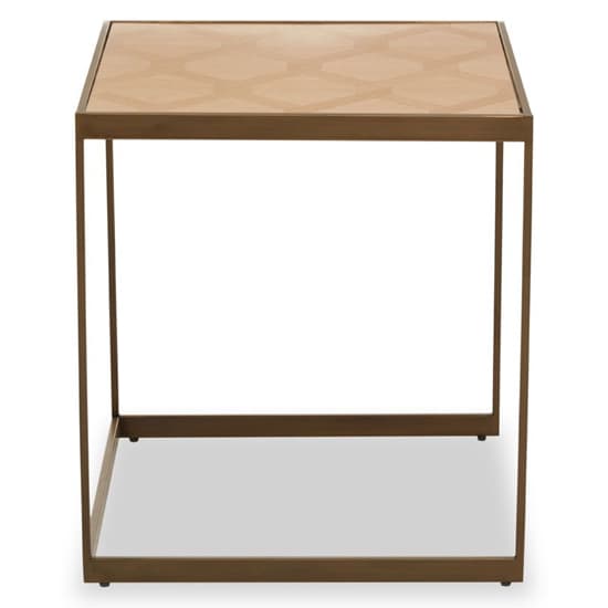 Granule Large Wooden End Table With Brass Metal Frame In Oak_3