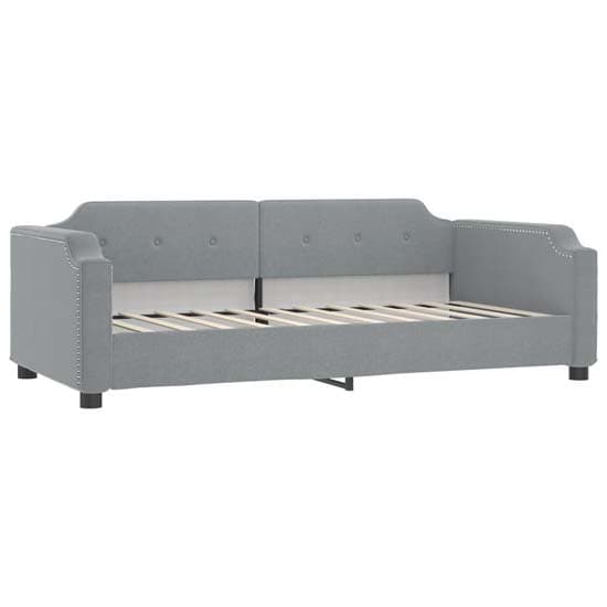 Grasse Velvet Daybed With Trundle And Drawers In Light Grey_4