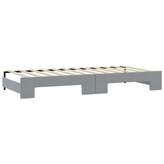 Grasse Velvet Daybed With Trundle And Drawers In Light Grey_5