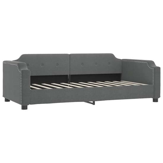 Grasse Velvet Daybed With Trundle And Mattresses In Dark Grey_4