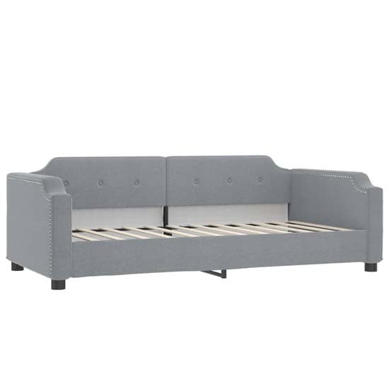 Grasse Velvet Daybed With Trundle And Mattresses In Light Grey_4
