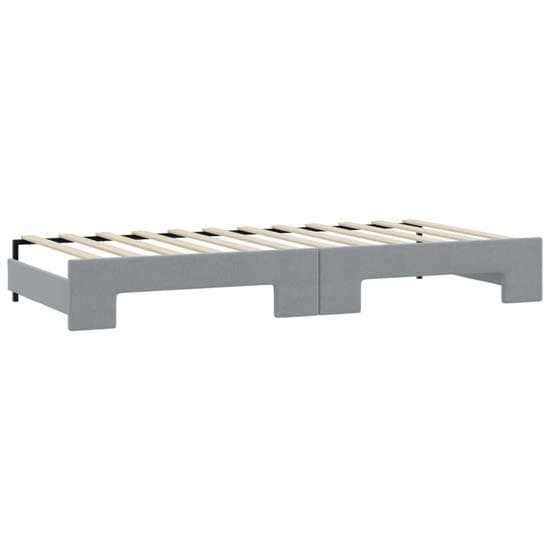 Grasse Velvet Daybed With Trundle And Mattresses In Light Grey_5
