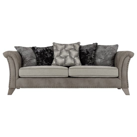 Greeley Fabric 3 Seater Sofa In Silver And Grey_2