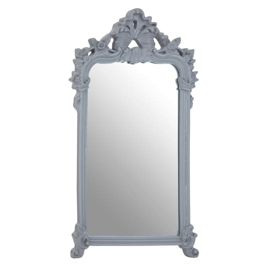 Cikroya Decorative Crest Wall Bedroom Mirror In Grey Frame_2