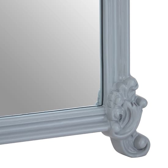 Cikroya Decorative Crest Wall Bedroom Mirror In Grey Frame_4