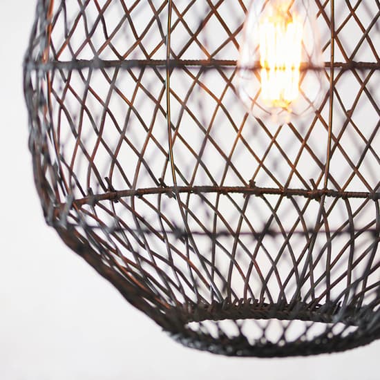 Groton Rattan Ceiling Pendant Light In Stained Black_5