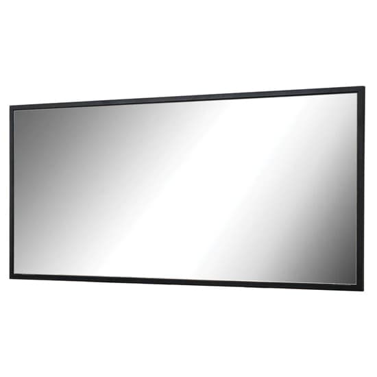 Groton Wall Mirror Wide With Black Wooden Frame_1