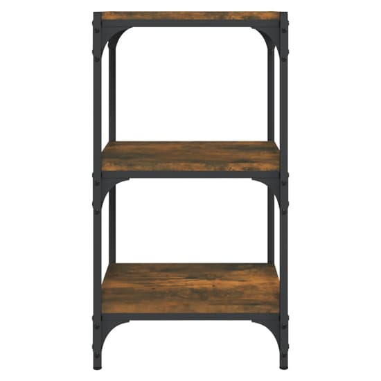 Grove Wooden 3-Tier Bookshelf In Smoked Oak With Steel Frame_3