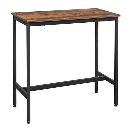 Gulf Narrow Wooden Bar Table In Rustic Brown_1