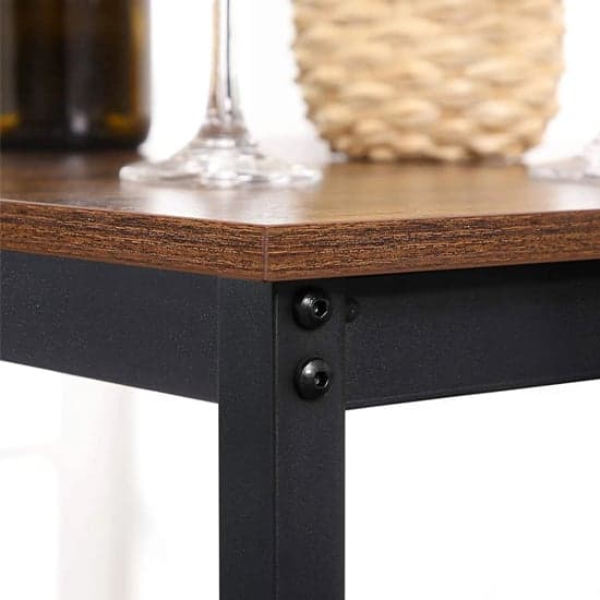 Gulf Wooden Pub Style High Bar Table In Rustic Brown_3