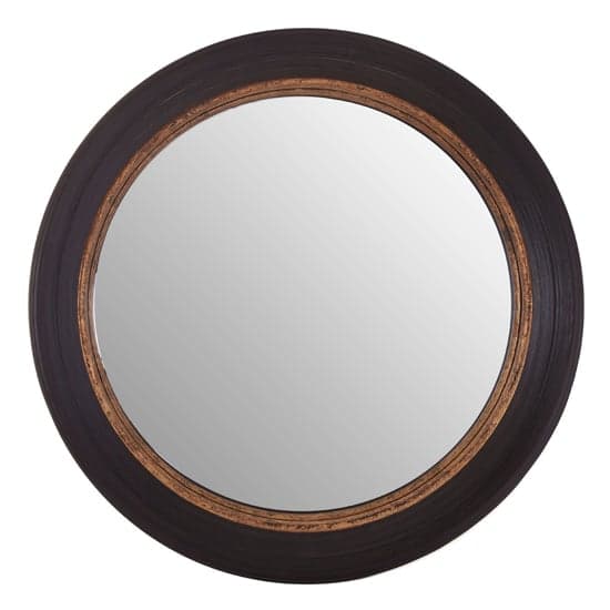 Gwan Convex Surface Wall Mirror In Black_1