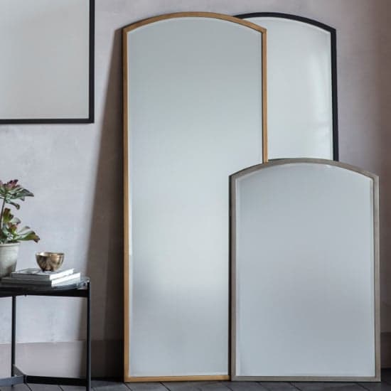 Haggen Large Arch Bedroom Mirror In Antique Gold Frame_2