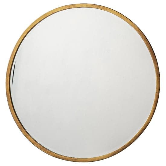 Haggen Large Round Bedroom Mirror In Antique Gold Frame_2
