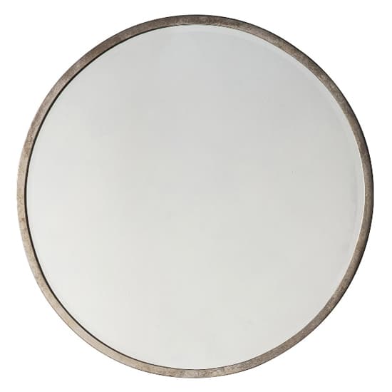 Haggen Large Round Bedroom Mirror In Antique Silver Frame_2