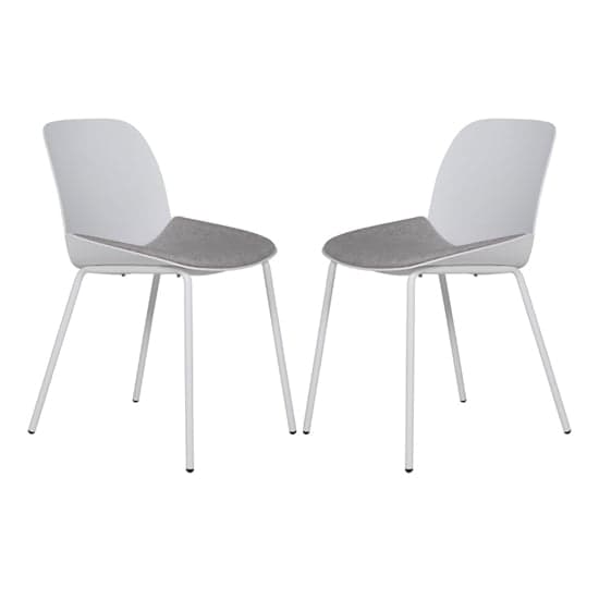 Haile Ecru Metal Dining Chairs With Woven Fabric Seat In Pair_1