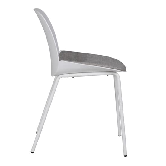Haile Metal Dining Chair In Ecru With Woven Fabric Seat_2