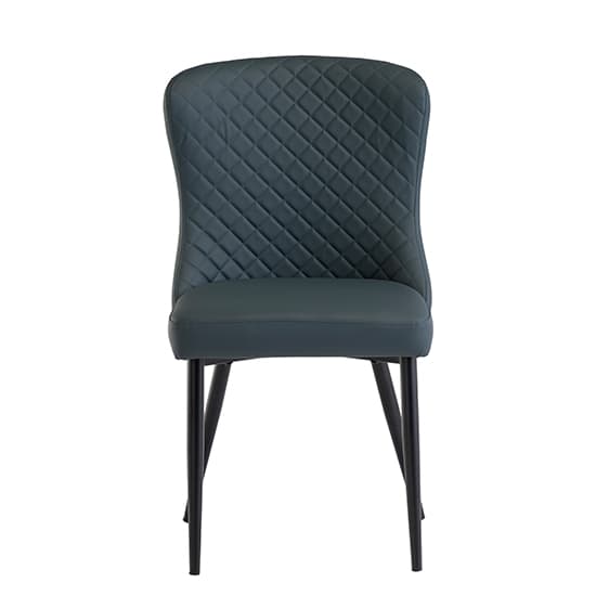 Hailey Blue Faux Leather Dining Chairs With Black Legs In Pair_3