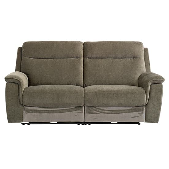 Hailey Fabric Electric Recliner 3 Seater Sofa In Moss Green_1
