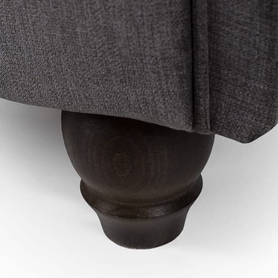 Haimi Fabric Sofa 1 Seater Sofa With Wooden Legs In Grey_4