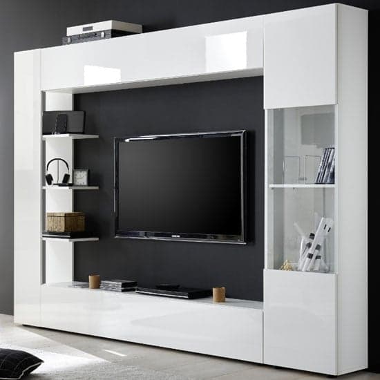 Halcyon Large Entertainment Unit In White High Gloss_2