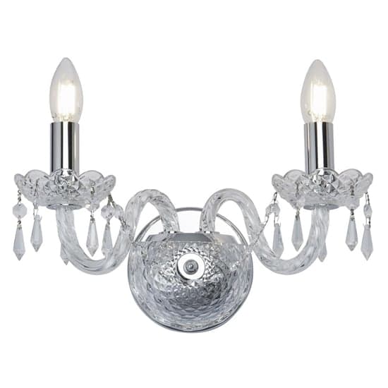 Hale 2 Lights Clear Crystal Wall Light In Chrome_1