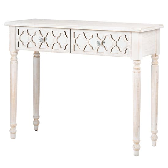 Halifax Mirrored Console Table With 2 Drawers In Natural_2