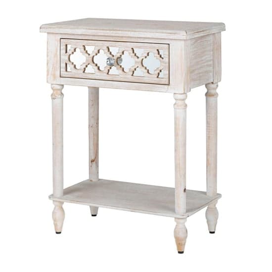 Halifax Mirrored End Table With 1 Drawer In Natural_2