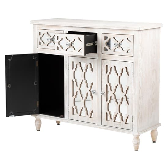 Halifax Mirrored Sideboard With 3 Doors 3 Drawers In Natural_4