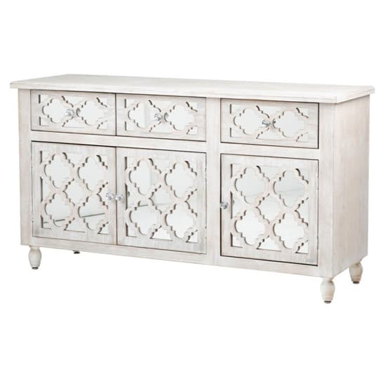 Halifax Mirrored Sideboard Wide With 3 Doors 3 Drawers In Natural_2