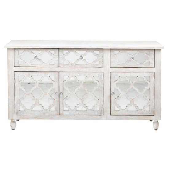 Halifax Mirrored Sideboard Wide With 3 Doors 3 Drawers In Natural_3