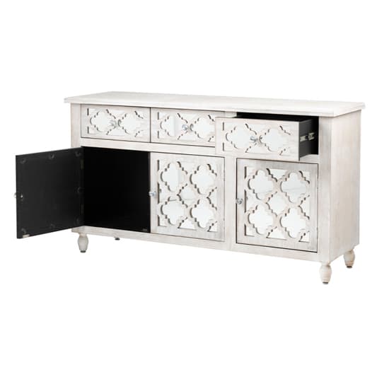 Halifax Mirrored Sideboard Wide With 3 Doors 3 Drawers In Natural_7