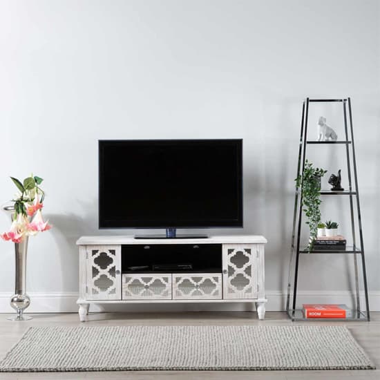Halifax Mirrored TV Stand With 2 Doors 2 Drawers In Natural_8