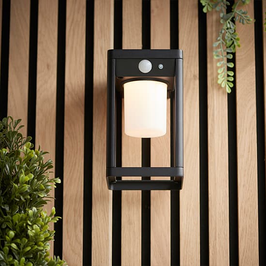 Hallam LED PIR Outdoor Wall Photocell In Textured Black_5