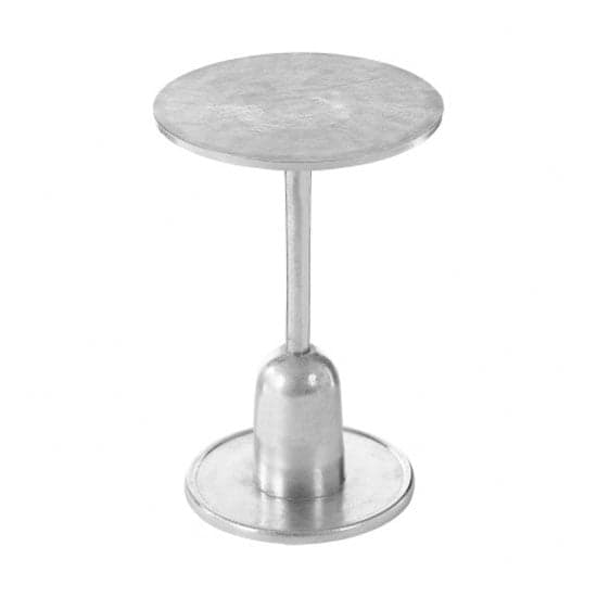 Hallo Round Aluminium Side Table In Silver_2