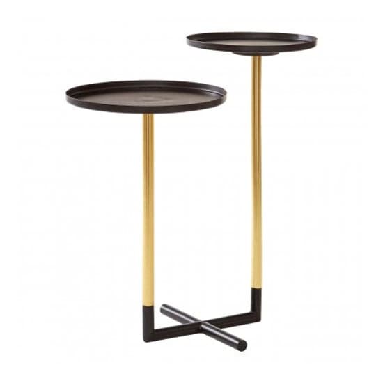 Hallo Iron Duplex Side Tables In Black And Gold_2