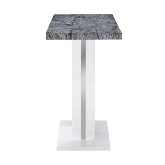 Halo High Gloss Console Table In White And Melange Marble Effect_6