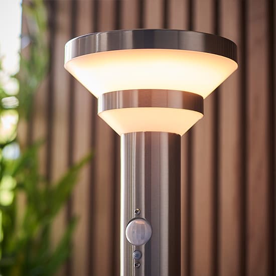 Halton LED PIR Outdoor Post Photocell In Brushed Steel_3