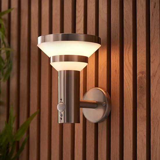 Halton LED PIR Outdoor Wall Photocell In Brushed Steel_2
