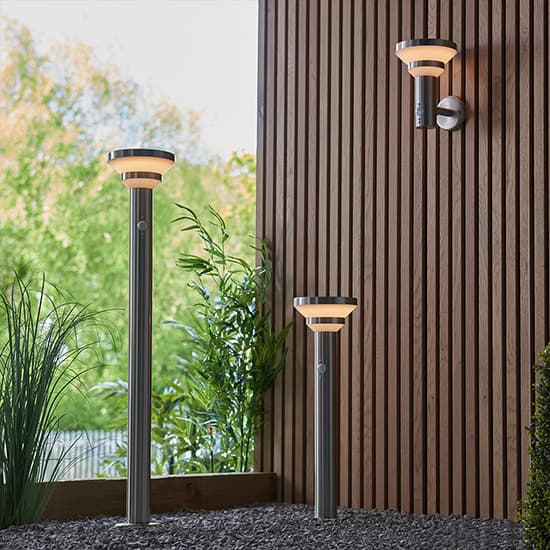 Halton LED PIR Outdoor Wall Photocell In Brushed Steel_4