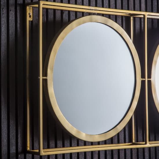 Hamel Wall Mirror In Brass Iron Frame_3