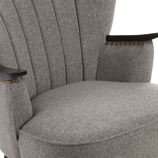Hampro Upholstered Fabric Armchair In Grey_5