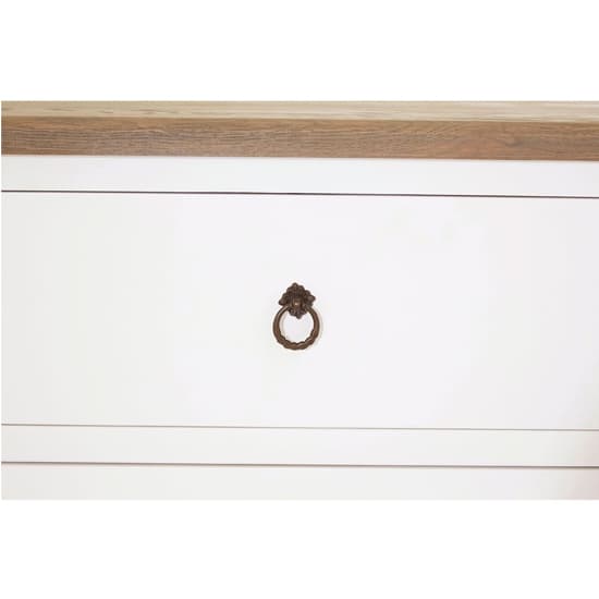 Hampro Wooden TV Stand With 2 Drawers In Oak And White_5