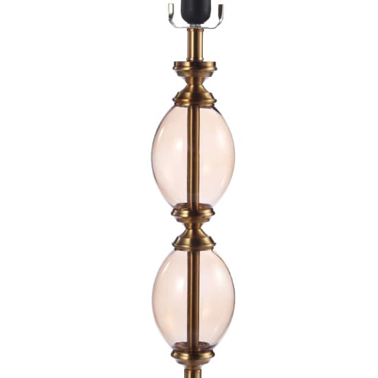 Hanford Cream Velvet Shade Floor Lamp With Amber Brown Glass Base_4